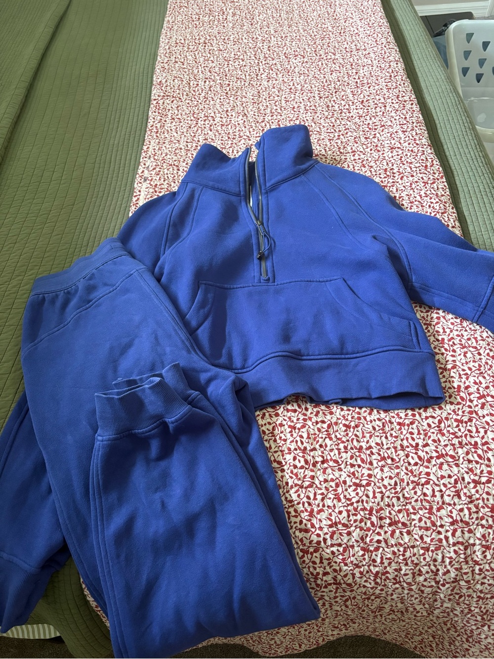 lululemon athletica Royal Blue Half-Zip Scuba matching set